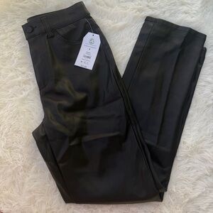 Time and Tru Black leather pants